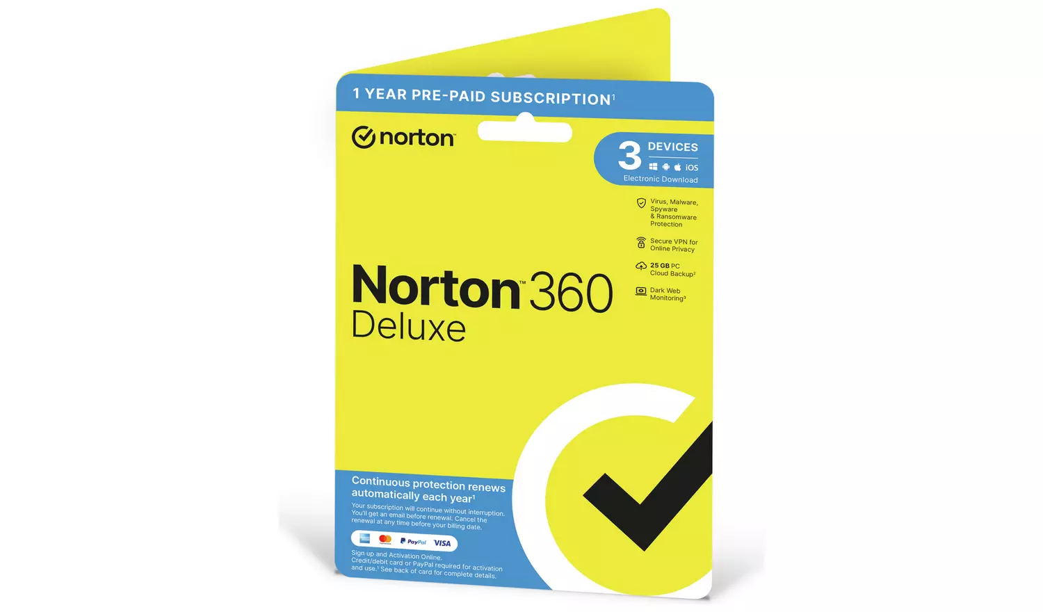 NORTON 360 Deluxe 1Y 3D